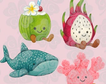 Jellycat Digital Art, Inspired by New Summer Collection | 22 PNG Images