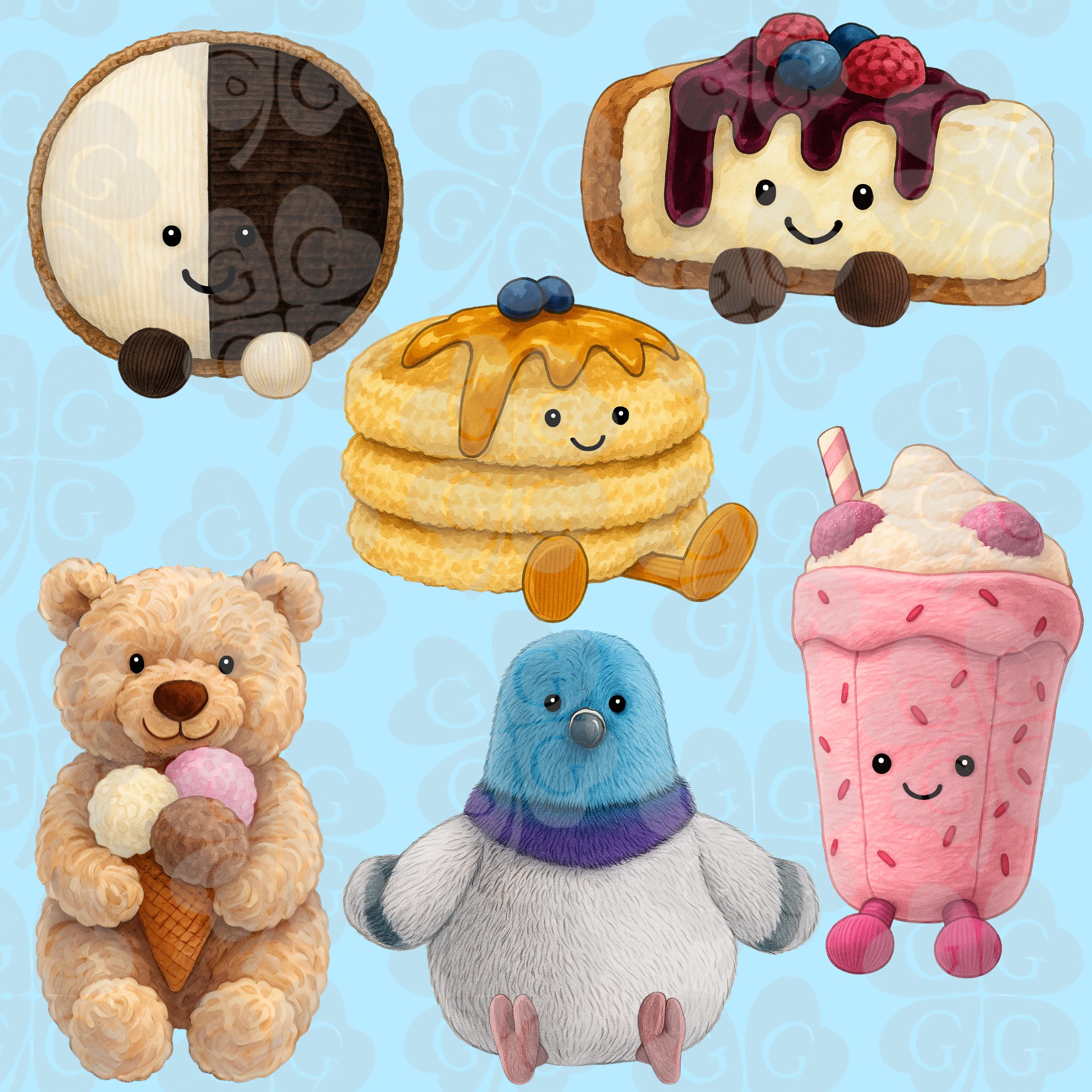 Jellycat NYC ダイナー デジタルアート ウォールデコレーション | PNG