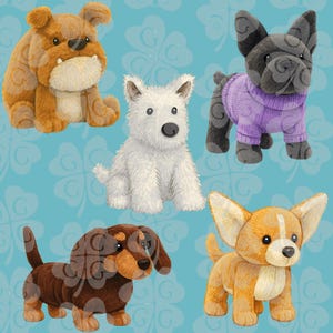 Jellycat Dog&#39;s Digital Art | 16 PNG Images