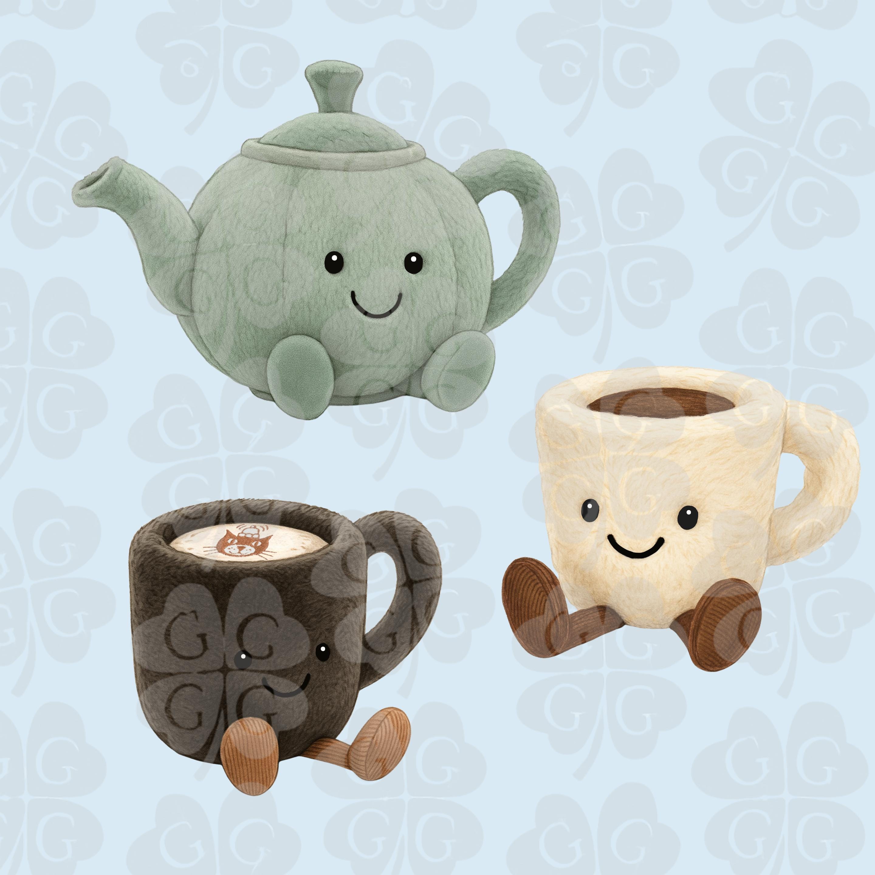 Jellycat Tea Set Collection Digital Art | 8 PNG Images - Etsy