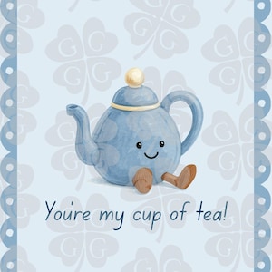 Jellycat Teapot Card Digital File Clip Art | 1 PNG