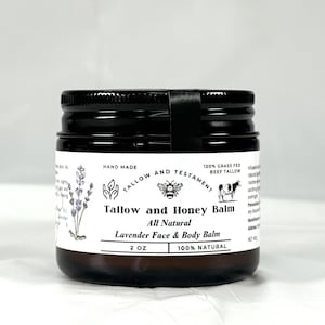 Tallow and Honey Balm All Natural Lavender Face and Body Balm