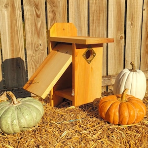 Wooden Cedar Birdhouse for Bluebirds