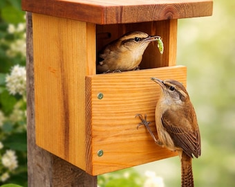 Cedar Birdhouse - Carolina Wren