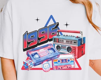 Retro 30th Birthday Shirt, Dirty Thirty Bday Gift, 1996 Birthday Graphic Tee
