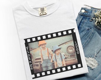 Custom Vintage Photo Birthday Shirt, Comfort Colors Personalized 40th Birthday Tee, 1986 Birthday Tshirt