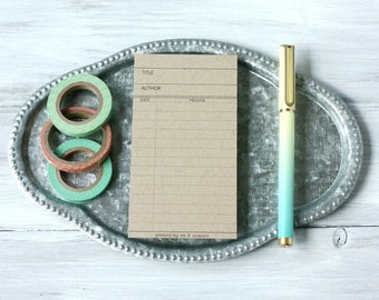 Kraft Library Card - Set of 8 - Literary Wedding - Scrapbooking - Handmade - Embellishments - Journal Cards - Crafting - Rustic