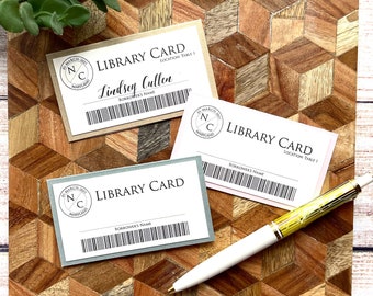 OPTION 1:  Literary Wedding - Library Membership Card Placecard - Table Numbers - Book Due Date - Personalized - Library Theme - Book Theme