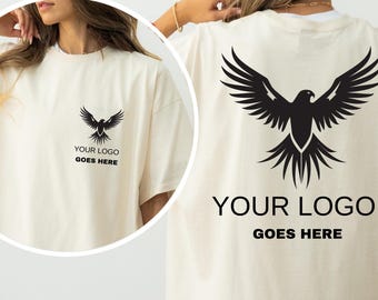 Custom Logo Shirts, Personalized Business Tees with Front & Back Logo, Matching Group Gifts, Company Brand T-Shirts, Custom Pocket Print Tee
