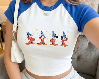 Zauberer Micky Maus Baby T-Shirt, Micky Zauberer Fantasia Tee, Y2K 90er Jahre Vintage Micky Shirt, Geschenk für Disney Liebhaber