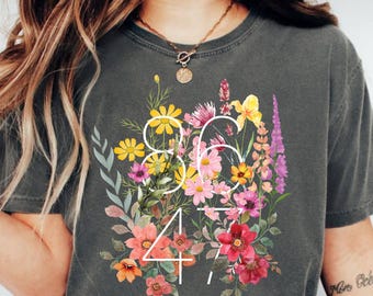 Retro Floral Anti Trump Shirt: Comfort Colors Political Tee