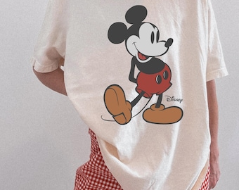 Camiseta retro de Mickey con colores cómodos, camisetas lindas de Mickey, camiseta de Mickey, camiseta de ratón, camiseta de vacaciones familiares, viaje familiar, regalo para amantes de Mickey