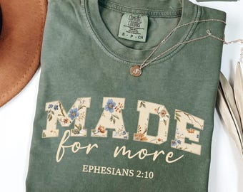 Comfort Colors® Bible Verse Shirt, Cute Christian Shirt For Women,Jesus Shirt,Christian Gift, Christian Christmas Shirt,Love and Grace Shirt