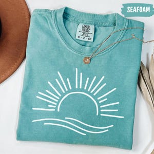 Comfort Colors Sun T-Shirt: Boho Summer Vibes Graphic Tee