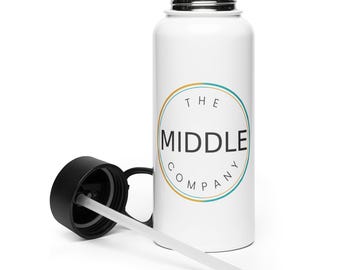 TMC Stainless steel water bottle with a straw lid