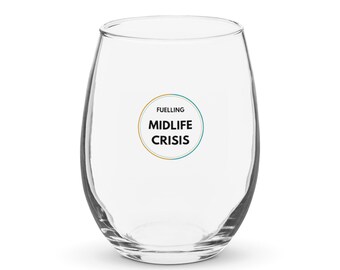 Fuelling Midlife Crisis Rocks Glass – Funny Midlife Crisis Gift, Birthday or Retirement Present