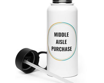 Middle Aisle Purchase Water Bottle - 32 oz Stainless Steel Bottle