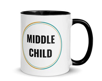 Middle Child Colour Mug – Funny Middle Aisle Gift, Birthday or Retirement Present