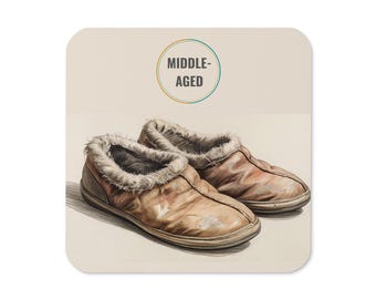 Middle-Aged Coaster – Funny Middle Aged Gift, Birthday or Retirement Present