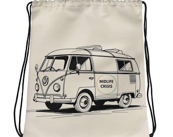 Campervan Drawstring Bag – Funny Midlife Crisis Retirement Gift
