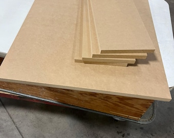 Panel de MDF de 3/4" de espesor sin terminar, cortado al tamaño que necesite