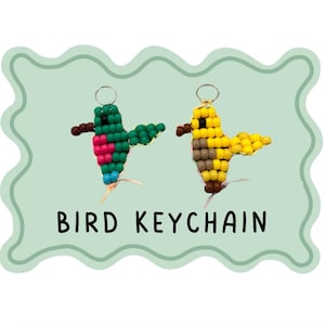Bird Pony Bead Keychain