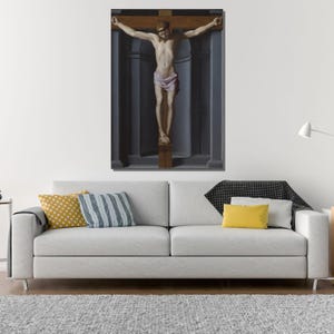 Classical Christ on the Cross Art Print - Religious Renaissance Masterpiece Jesus Christ Crucifixion Canvas Art