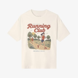 Vintage Running Club Tee, Oversized Tee for Runners, Gift for Sports Enthusiasts, Retro Athletic Shirt, Casual Summer Wear