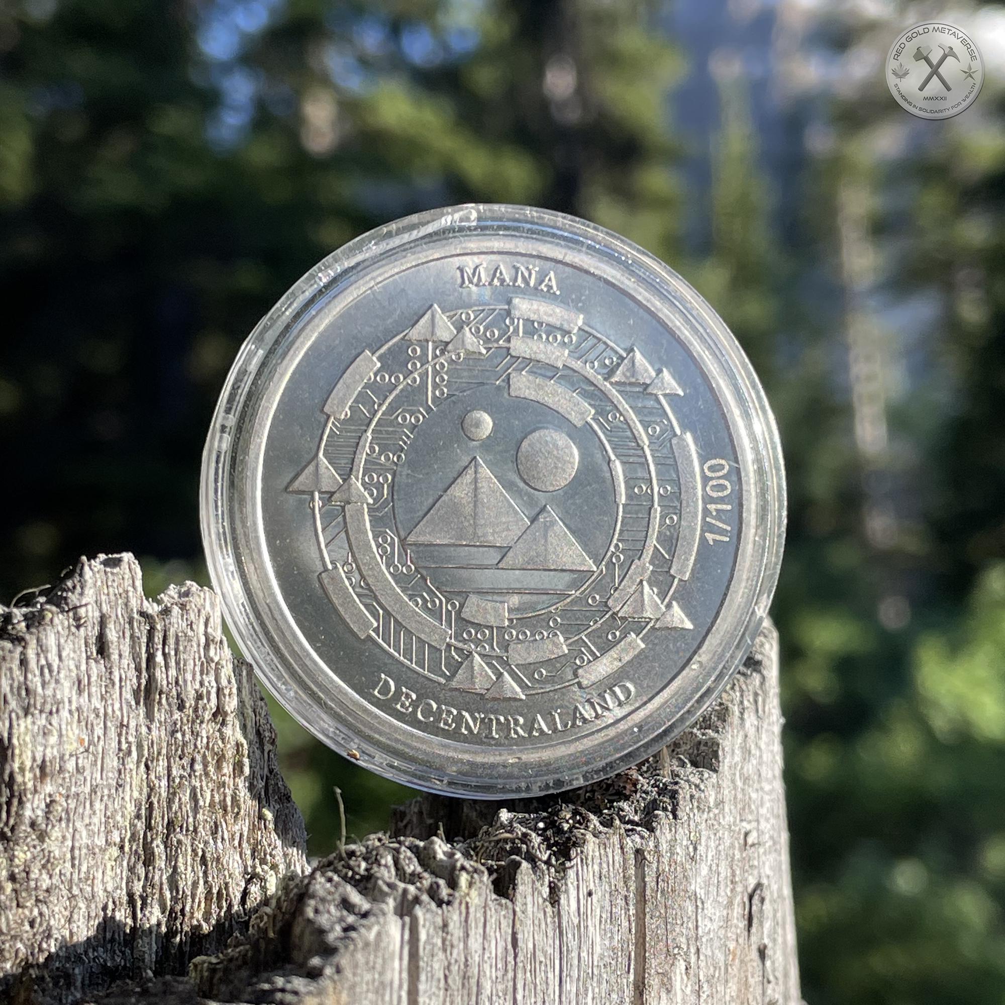 Decentraland ニッケルマナコイン：.999 純金、1オンス 暗号収集品 - Etsy 日本