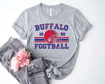 Distressed Buffalo Football Shirt Bills Football Crewneck Retro Bills Shirt Gift for Buffalo Bills Football Fan Buffalo Bills Gift Game Day