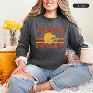 Distressed Arizona Football Shirt Comfort Colors Cardinals Football Crewneck Retro Cardinals Shirt for Arizona Cardinals Football Fan Gift