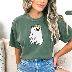 Halloween Trumpkin T-Shirt, President Donald Trump 2025 Shirt, Trump Fight Ghost, Republican Halloween Gift, Comfort Colors, Trump Halloween