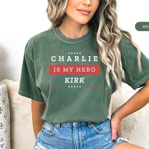 Charlie Kirk is my Hero Shirt, Charlie Kirk Sweatshirt, Make America Great Again, Donald Trump, Pray for Charlie Kirk Shirt image 5