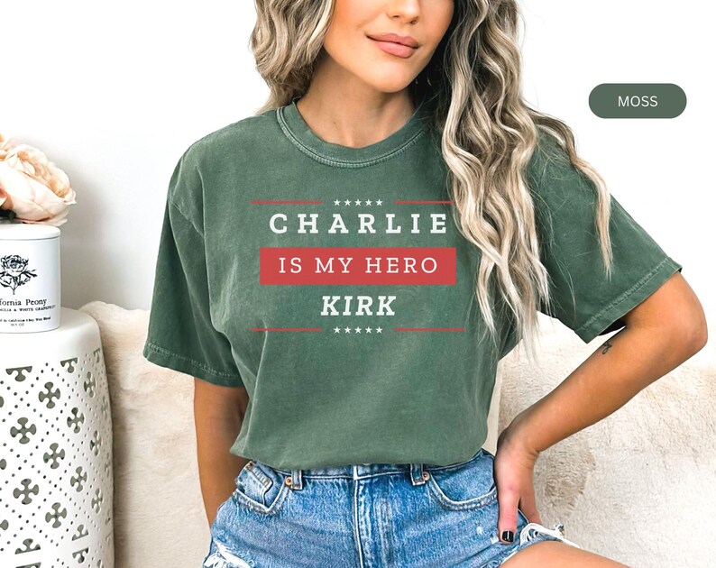 Charlie Kirk is my Hero Shirt, Charlie Kirk Sweatshirt, Make America Great Again, Donald Trump, Pray for Charlie Kirk Shirt image 5