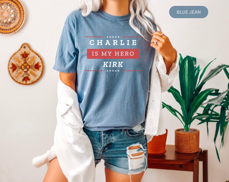 Charlie Kirk is my Hero Shirt, Charlie Kirk Sweatshirt, Make America Great Again, Donald Trump, Pray for Charlie Kirk Shirt image 4