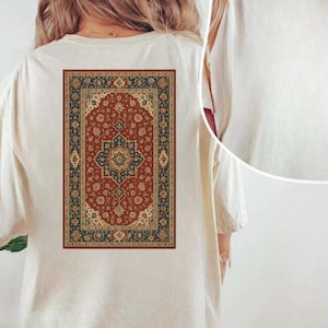 Turkish Carpet T-Shirt, Antique Vintage Traditional Turkish Carpet T-shirt, Bohemian Woll Rug Tee, Anatolian Rug Shirt, Gift for Her