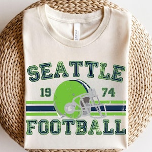 Distressed Seattle Football Shirt Seahawks Football Crewneck Retro Seahawks Shirt Gift for Seattle Seahawks Football Fan Gift Game Day