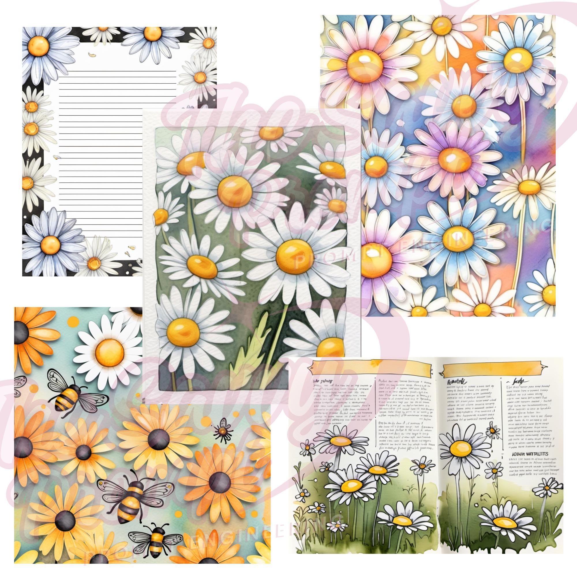 25 Daisy Themed AI Prompts - Digital Journaling & Craft Prompt Collection - Instant Digital Download - Thumbnail 4