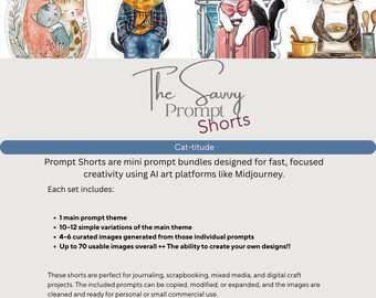 Cat AI Art Prompts for Midjourney – 50+ Images (Commercial Use)