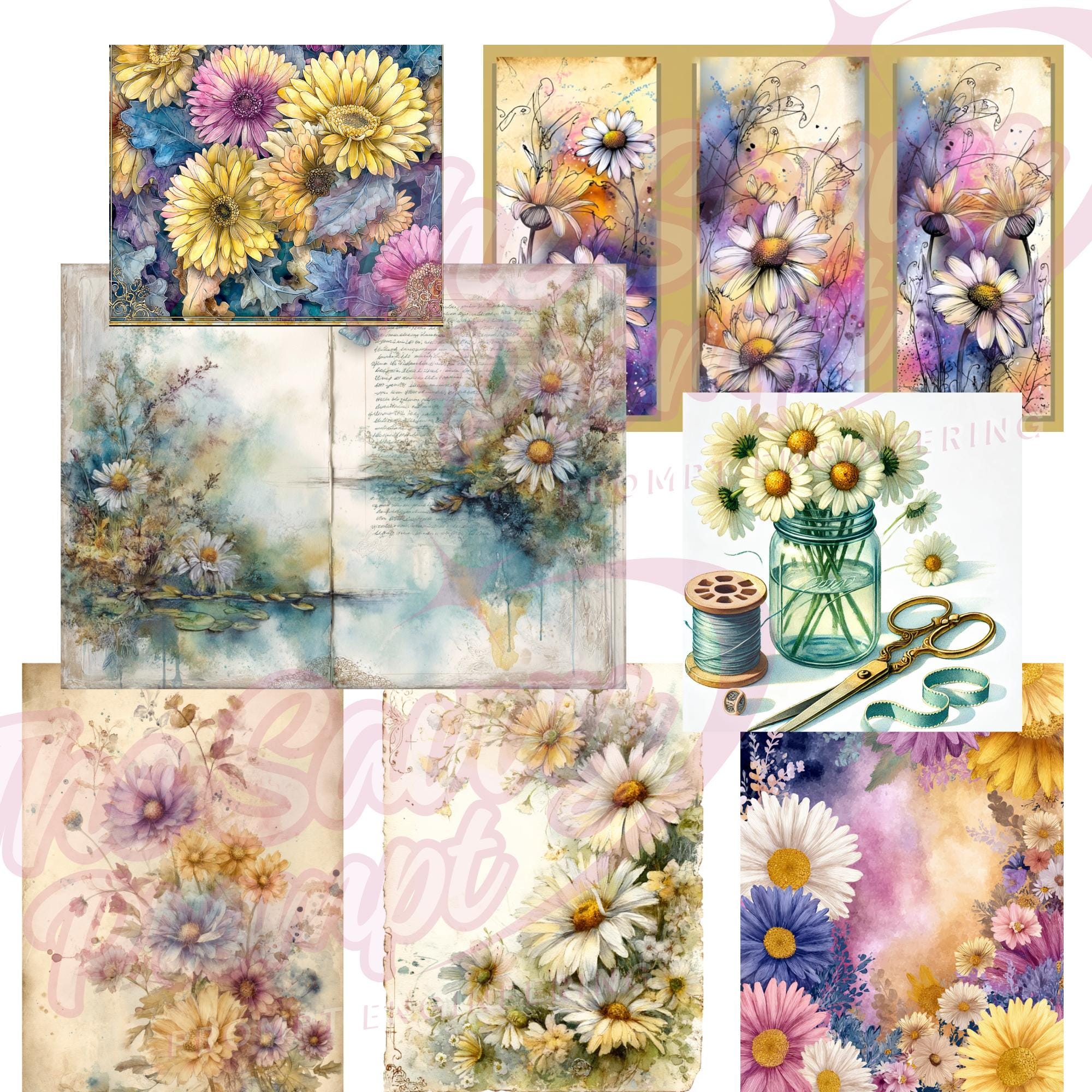 25 Daisy Themed AI Prompts - Digital Journaling & Craft Prompt Collection - Instant Digital Download - Thumbnail 6