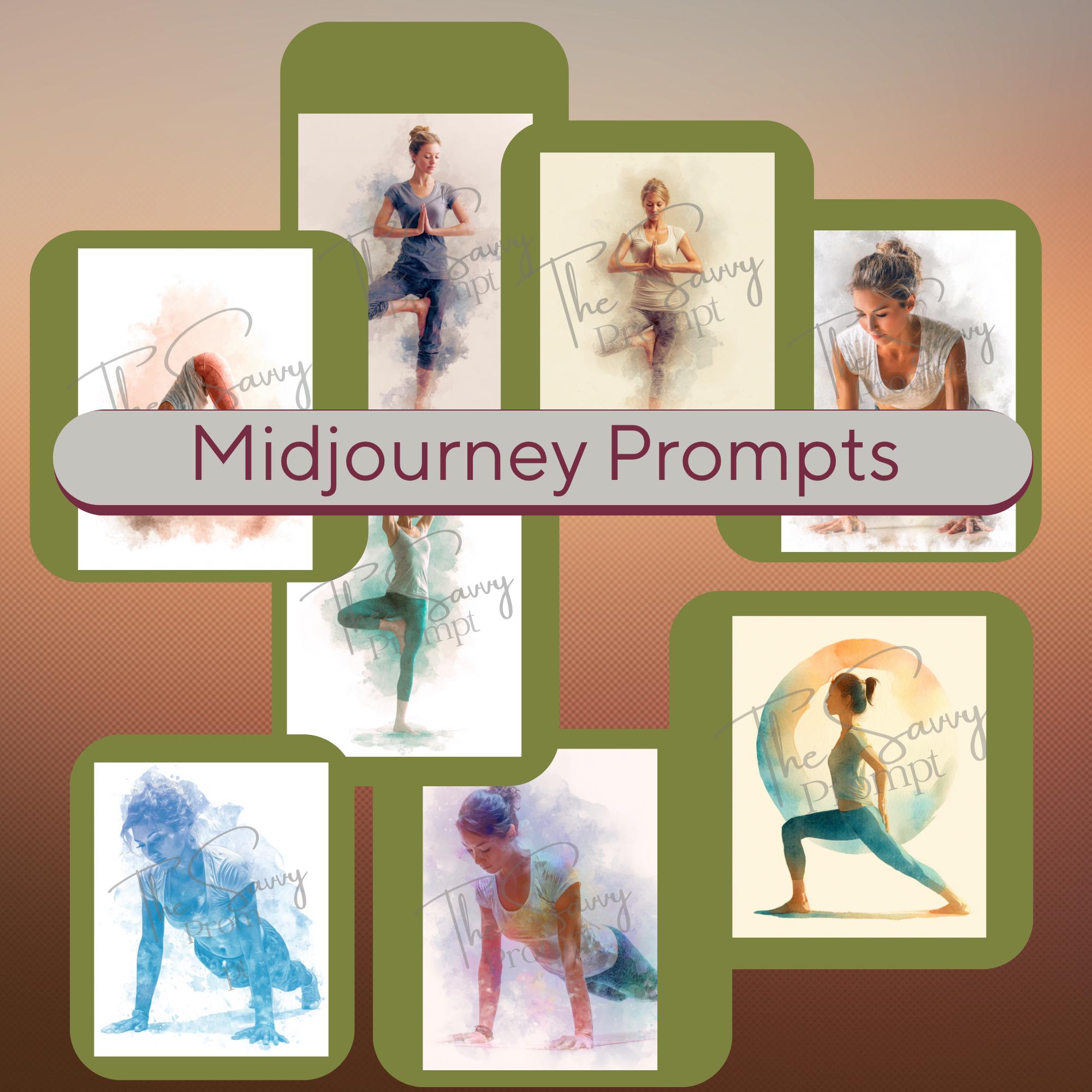 AI Prompt Short –Yoga Life| 1 Midjourney Prompt with 10 Variations + 40 AI personal/ commercial use images | Journal, Stationery Papers - Thumbnail 3