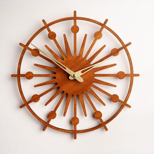 Sun wall clock, Starburst wall clock, Decorative clock, Sunburst wall clock, Geometric wall clock, Modern wall clock, Abstract clock