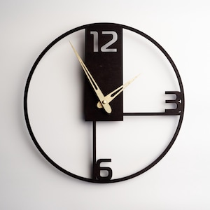 Scandinavian wall clock, Nordic wall clock, Minimalist wall clock, Midcentury wall clock, Aesthetic wall clock home decor, Unique wall clock