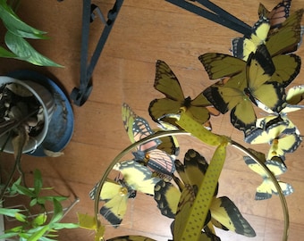 Butterfly Mobile with Crystal Beads and 18 Butterflies with Color Choices