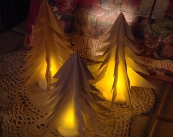 Origami Trees and Candles 4 included