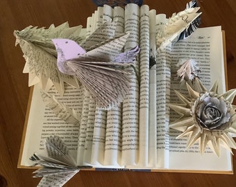 Rustic Book Art Fly Away With Me