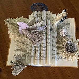 Rustic Book Art Fly Away With Me image 1