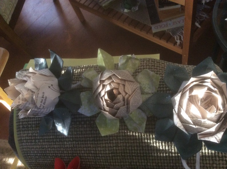 4 Personalized Origami Lotus Flowers for That Someone Very Special. image 8