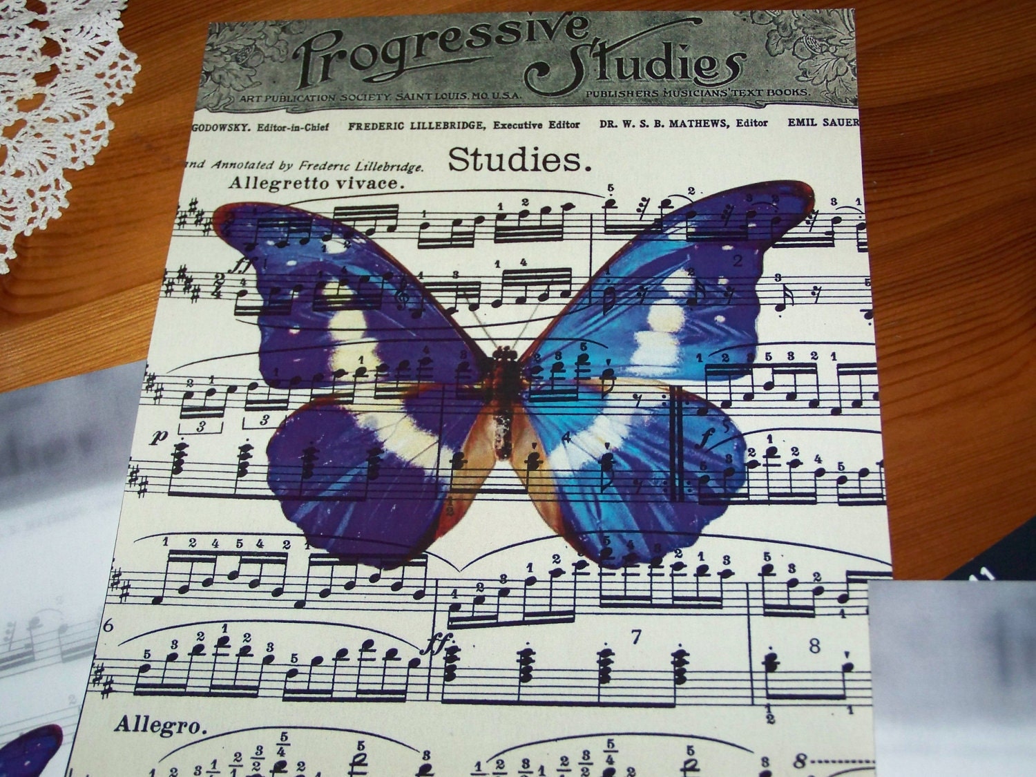 Sheet Music Butterfly Song Wall Decor Ready for Matte and Etsy