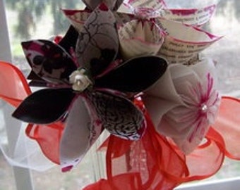 Steampunk Origami Bouquet Includes 6 Flowers